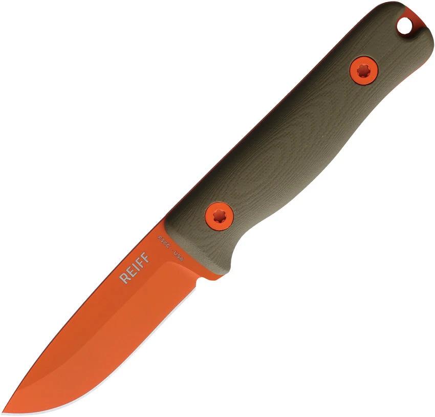 Reiff Knives F3 XC Fixed Blade OD Lthr F3018ODGBRCR by Reiff Knives