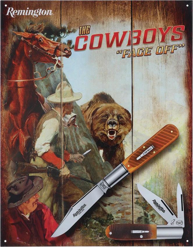 Remington Cowboy Tin Sign RESG9514 by Remington