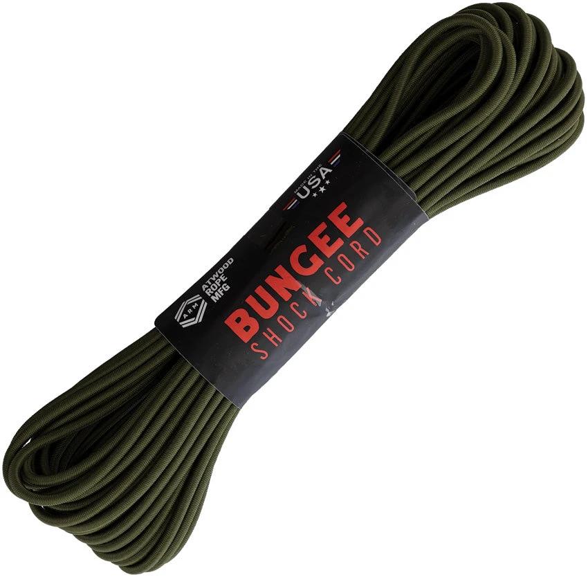 Atwood Rope MFG Bungee Shock Cord 50ft OD SC14-50 OLIVE DRAB by Atwood Rope MFG