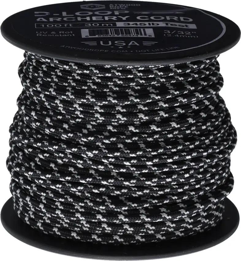 Atwood Rope Mfg D Loop Cord Black Glow 100 Ft 345 Lb Test Outdoor Rope for Climbing by Atwood Rope MFG