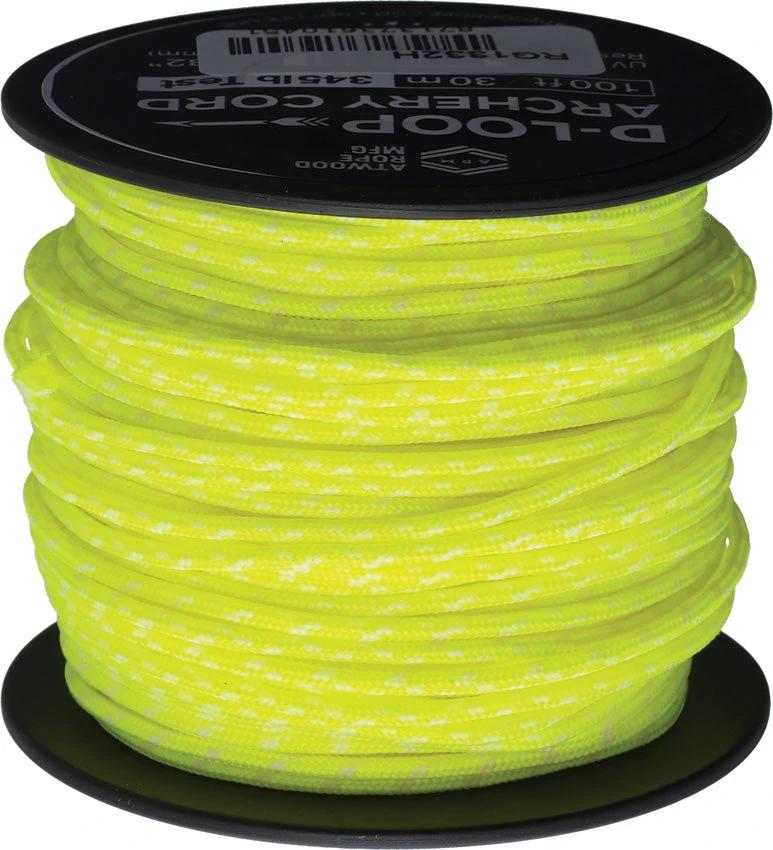 Atwood Rope MFG D-Loop Cord Neon Yellow Glow 100S19 NEON YELLOW by Atwood Rope MFG