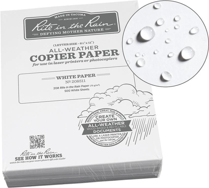 Rite in the Rain Copier Paper White 500 Sheets 208511 by Rite in the Rain