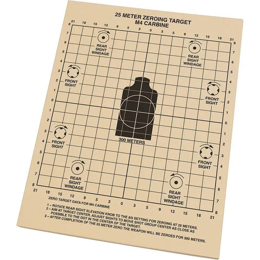 Rite In The Rain 25m Zeroing Target Sheets For M16 M4 Rifle Training Weatherproof 8.5x11 by Rite in the Rain