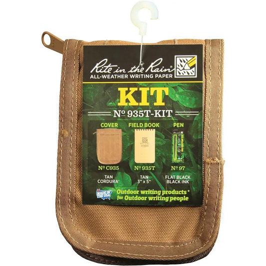 Rite In The Rain 3x5 Weatherproof Kit Tan With Notebook And All Weather Pen For Field Pros by Rite in the Rain