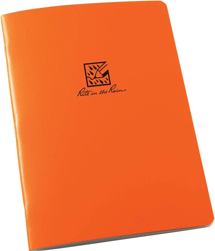 Rite in the Rain Large Stapled Notebook Orange OR71-LG by Rite in the Rain