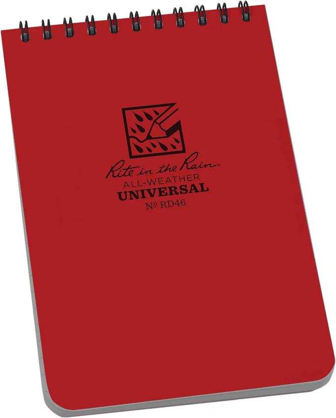 Rite in the Rain Top Spiral Red Notebook 4x6 RD46 by Rite in the Rain