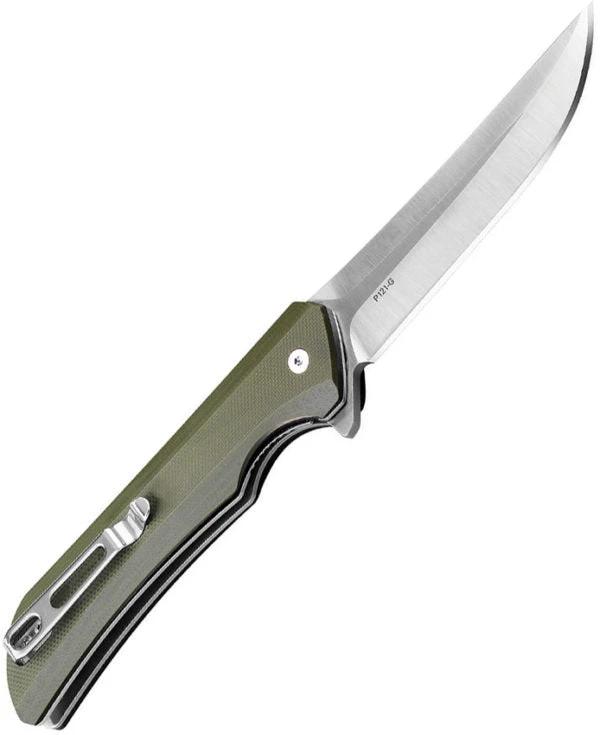 Ruike Husar P121 Liner Lock Knife Green G10 Handle 3.75in 14C28N Blade Extended Tang Premium EDC by RUIKE