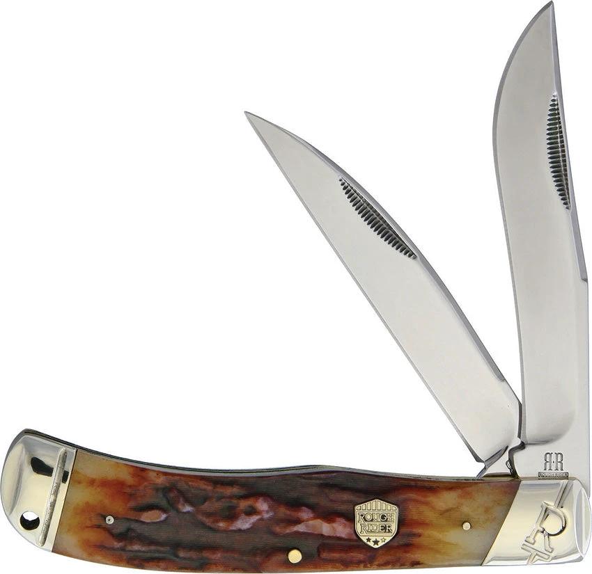 Rough Rider Jumbo Trapper Brown Stag Bone KB283R by Rough Rider