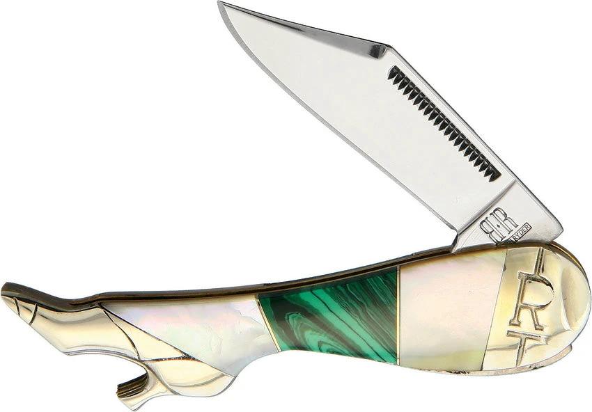Rough Rider Small Leg Knife Malachite KB114R / RR2033 by Rough Rider