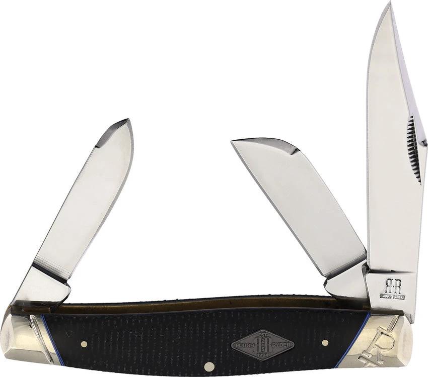 Rough Rider Stockman Black Micarta RR2214 / KB308R by Rough Rider