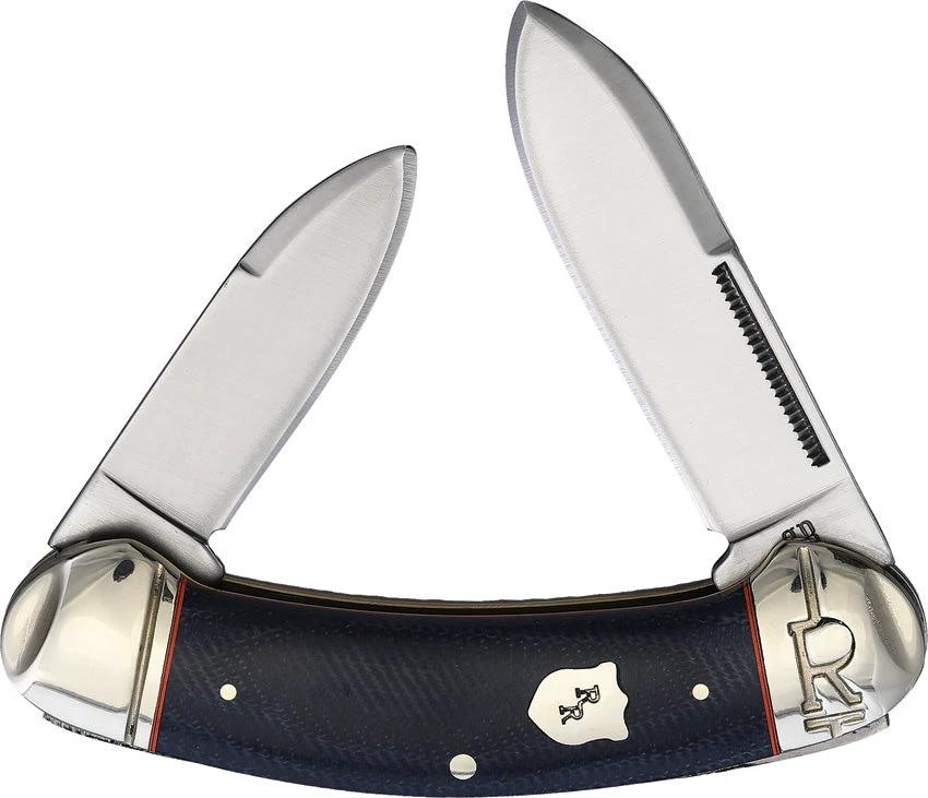 Rough Rider Canoe Denim Micarta RR2374 KB294 by Rough Rider