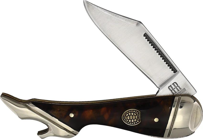 Rough Rider Leg Knife Imitation Tortoise KB114H by Rough Rider