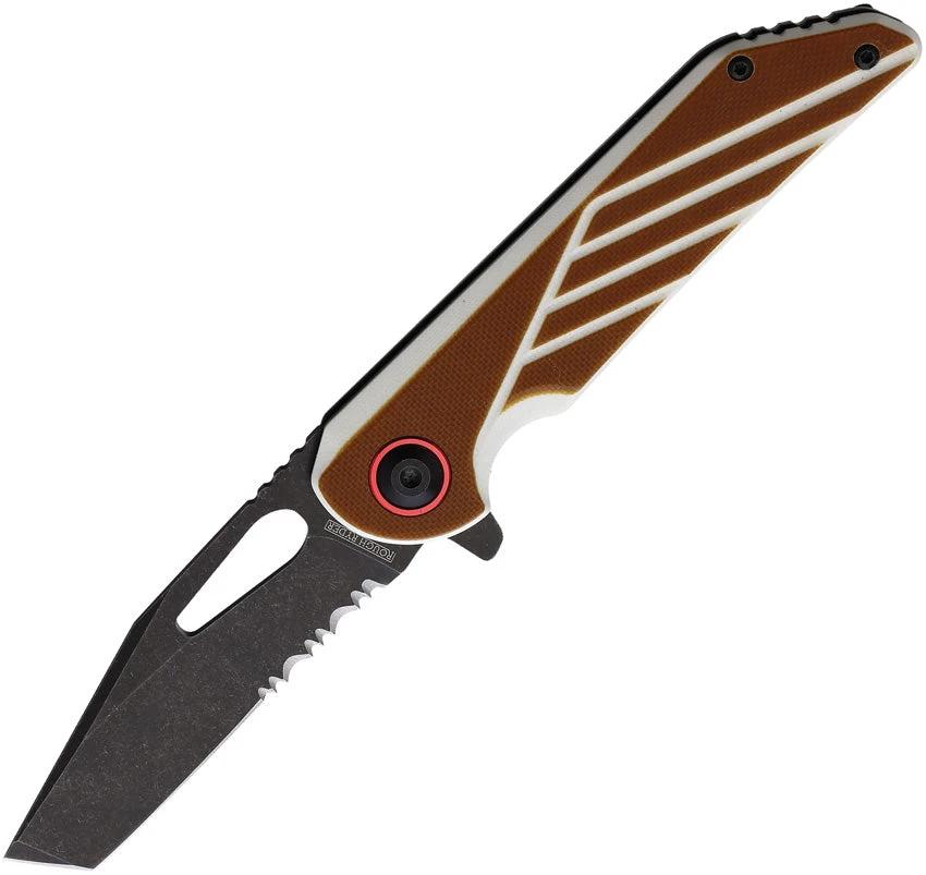 Rough Rider Linerlock A/O White/Brown RR2535 BZ011632 by Rough Rider