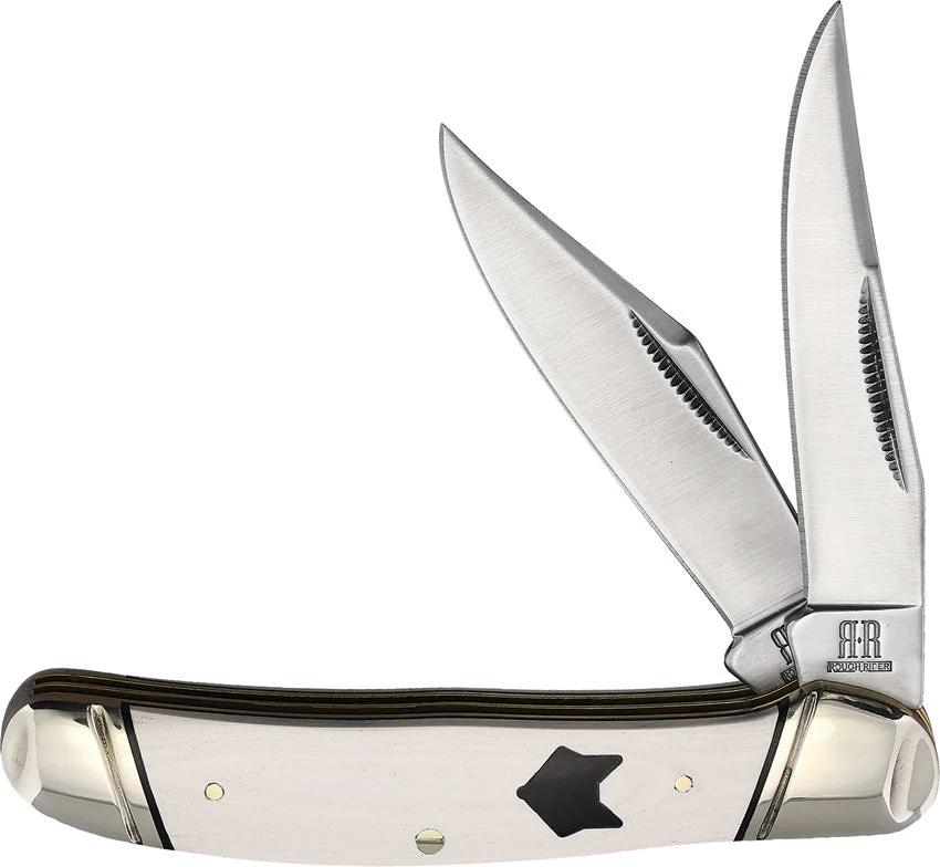 Rough Rider Copperhead White Micarta EDC Knife For Fans by Rough Rider