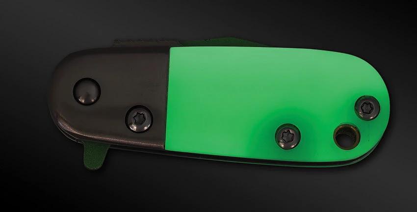 Rough Rider Angry Lightning Bug Linerlock Assisted Opening Knife 2in Clip Point Blade Green Handle For EDC by Rough Rider