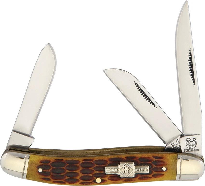 Rough Rider Stockman Amber Bone KB301 by Rough Rider