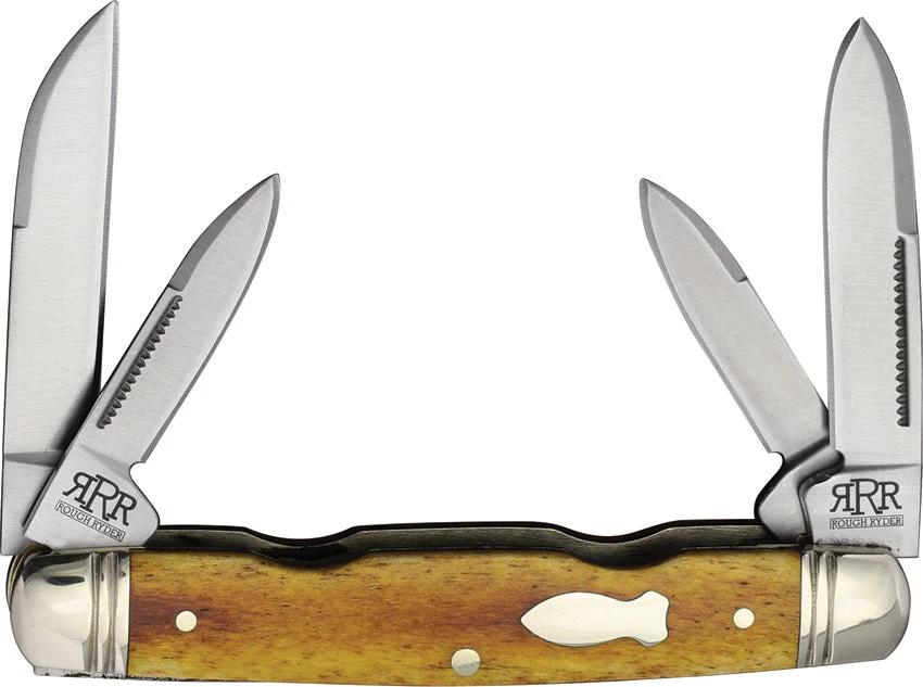 Rough Ryder Reserve 4 blade Congress Tobacco Bone KB04 by Rough Ryder Reserve
