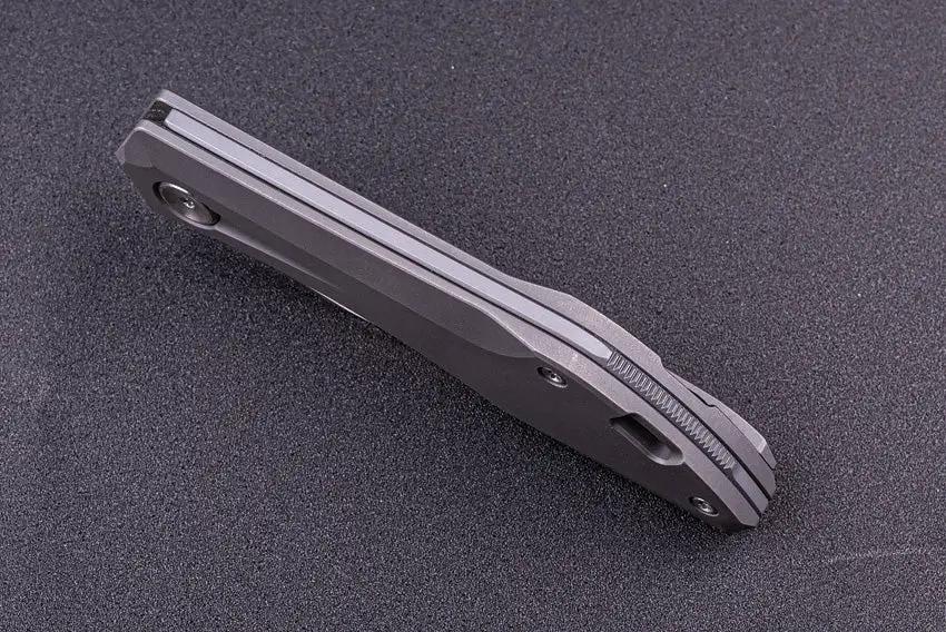 Real Steel Ventus Slip Joint Knife For EDC 4 Inch Closed 3 Inch N690 Clip Point Stonewash Titanium Handle by Real Steel