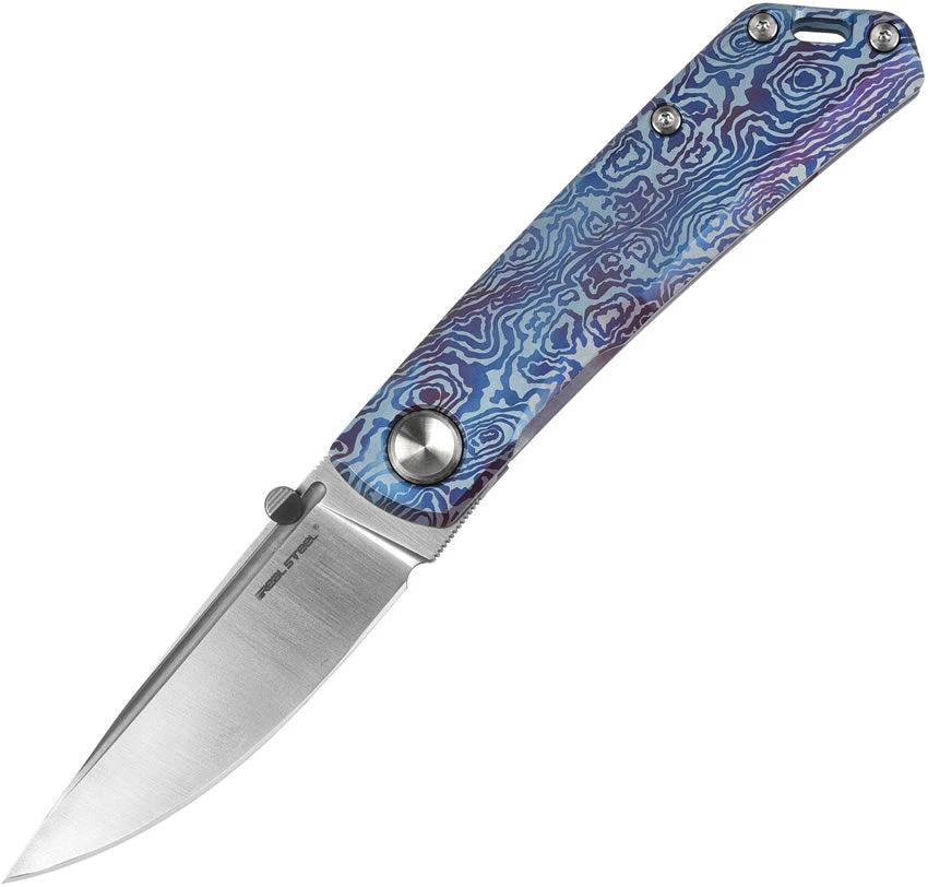 Real Steel Luna BoostFramelock Blue Swirl 7071TC06 by Real Steel