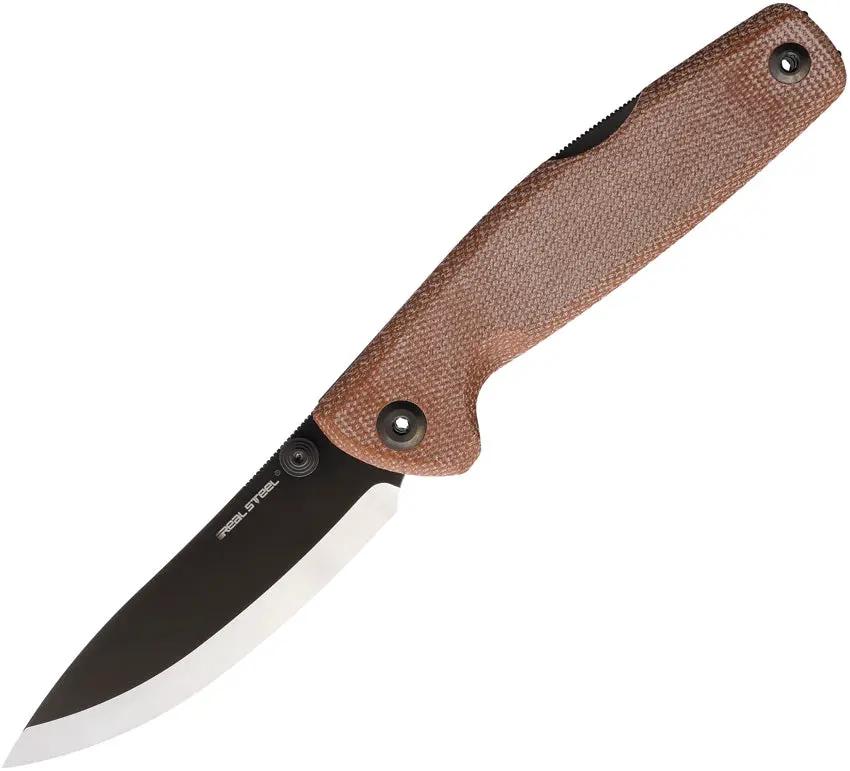 Real Steel Yak Lockback EDC Knife Scandi Blade Micarta Handle For Everyday Carry Enthusiasts by Real Steel