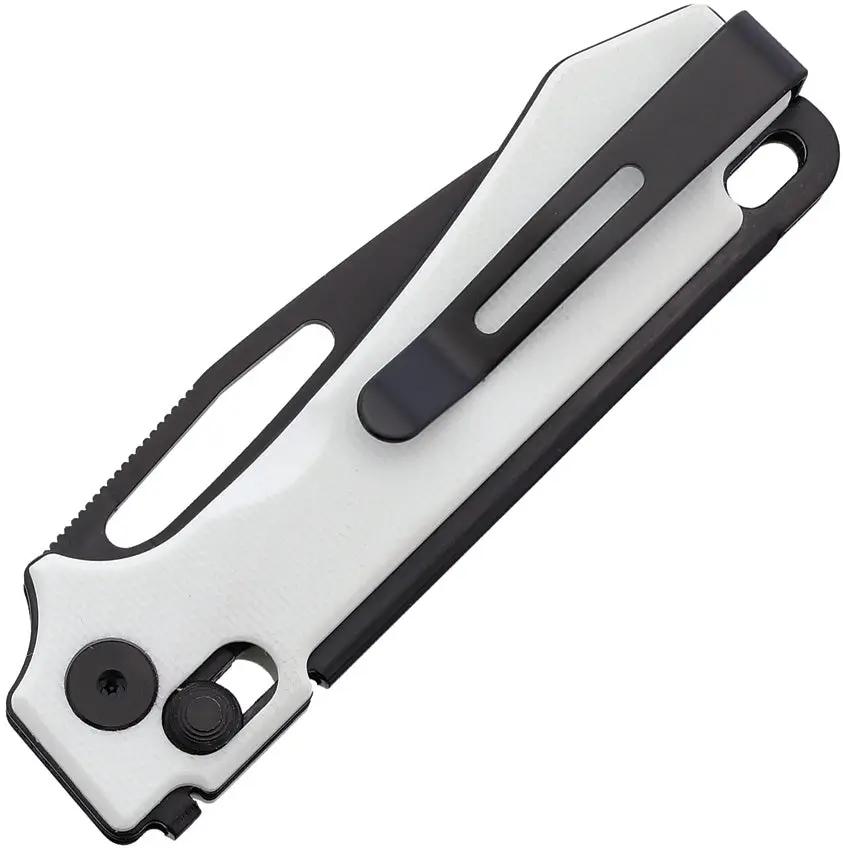 Real Steel Vis Crossbar Lock Knife White G10 Handle 2.75in 12C27 Sandvik PVD Blade for Premium Everyday Carry by Real Steel