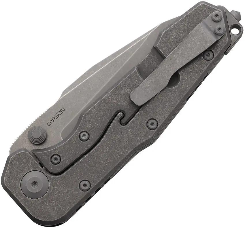 Real Steel Evolution Button Lock Knife DP 9913 With Premium S35VN Blade Carbon Fiber Handle For EDC by Real Steel