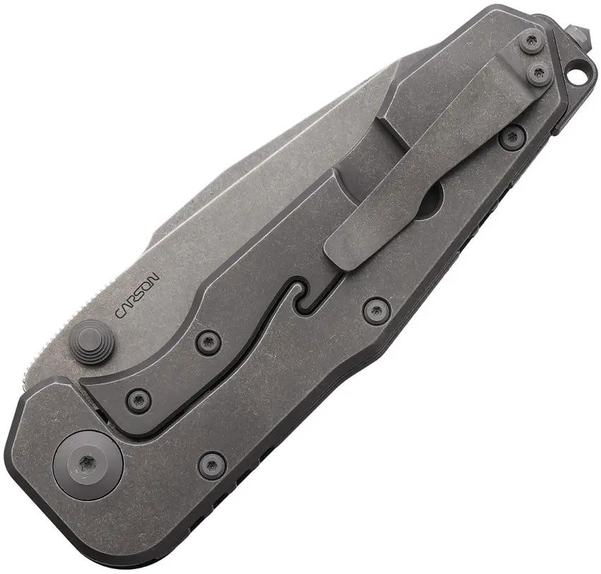Real Steel Evolution Button Lock Tanto 9914 EDC Knife With Premium S35VN Blade And Carbon Fiber by Real Steel