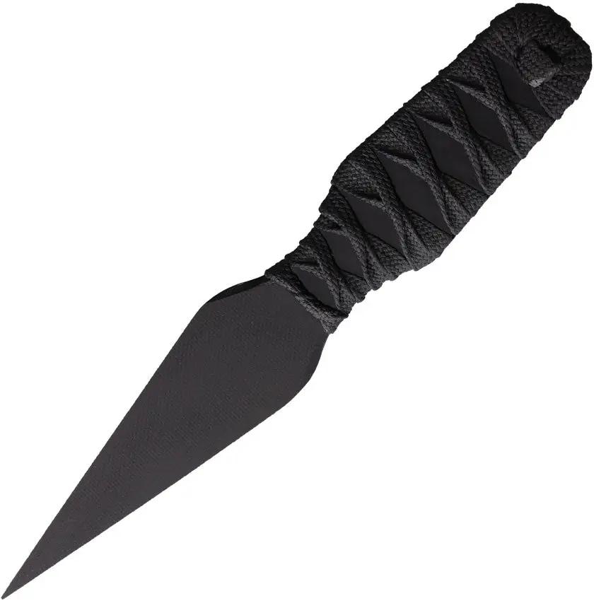 Revenant Corps Shanghai Fixed Blade - 7.5in Overall 4in Dagger Blade Black G10 Epoxy Coated Hemp Tsukomaki Handle by Revenant Corps