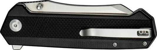SENCUT Draxor Linerlock - Satin 9Cr18MoV Blade, Black G10 Handle, 5 Inch Closed by SENCUT