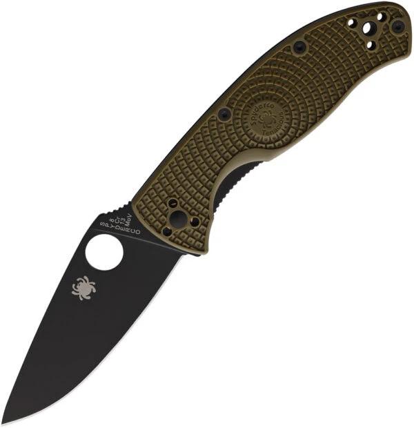 Spyderco Tenacious Folding Knife With Durable 8Cr13MoV Blade And OD Green FRN Handle For Everyday Carry by Spyderco