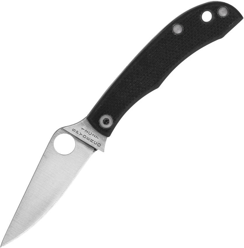 Spyderco Honeybee Slip Joint Knife With Black G10 Handle For EDC Enthusiasts Compact 2in Closed 12C27 Sandvik Blade by Spyderco