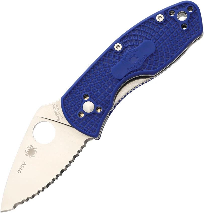 Spyderco Ambitious Linerlock Blue Serr C148SBL by Spyderco