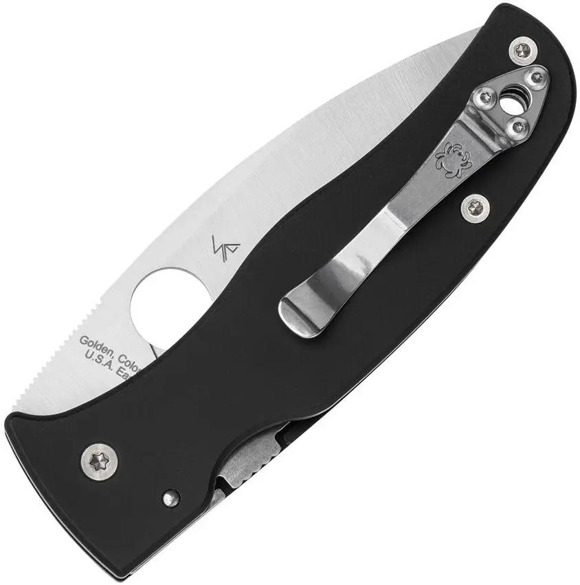 Spyderco Bodacious Compression Black G10 Knife - Serrated CPM S30V Blade For EDC Tough Tasks by Spyderco