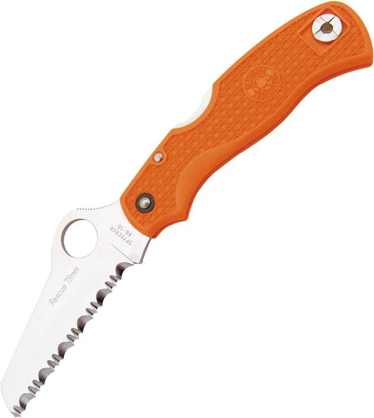 Spyderco Rescue Lockback 79mm Orange C45SOR by Spyderco