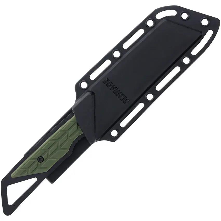 Schrade Outback Cleaver Fixed Blade Knife 8.5 In AUS 8 Steel Full Tang - Rugged Survival Knife For Outdoors by Schrade
