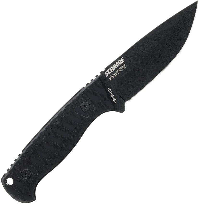 Schrade Bitterroot Fixed Blade Knife - 4 Inch AUS-10A Blade With G10 Handle And Integrated Sharpener