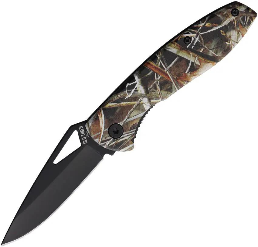 Schrade OT Linerlock Camouflage Folding Knife - Quick Access EDC for Outdoor Enthusiasts Rugged Reliability by Schrade