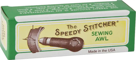 Speedy Stitcher Sewing Awl SEW120 - Heavy Duty Sewing Kit With 2 Needles And Waxed Thread by Speedy Stitcher