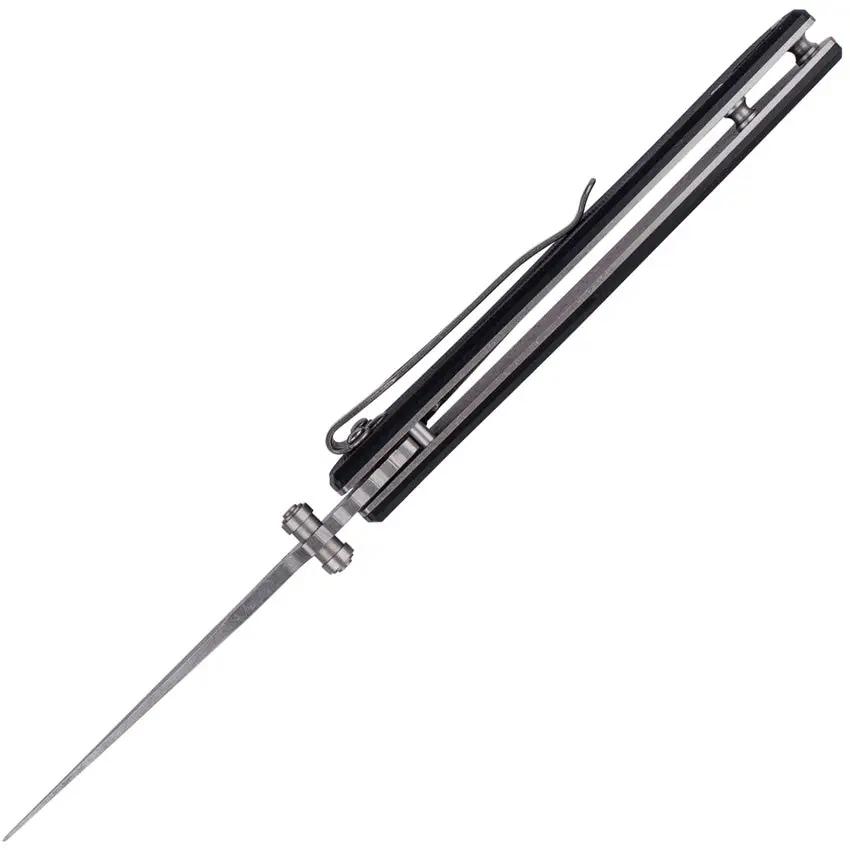 SKIF Knives Swing Linerlock SW Black G10 Handle 3.5 Inch 8Cr13MoV Blade Stonewash Finish Lanyard Hole Pocket Clip by SKIF Knives