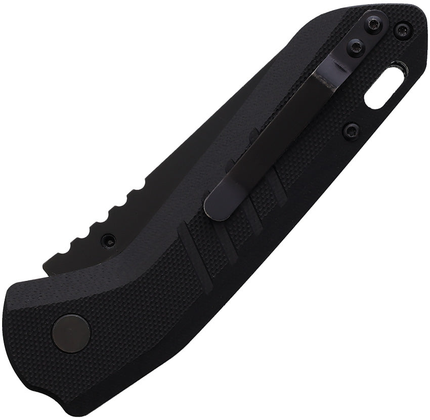 Se7en Plus Soldier Linerlock Black - D2 Tool Steel Modified Tanto Blade With G10 Handle by Se7en Plus