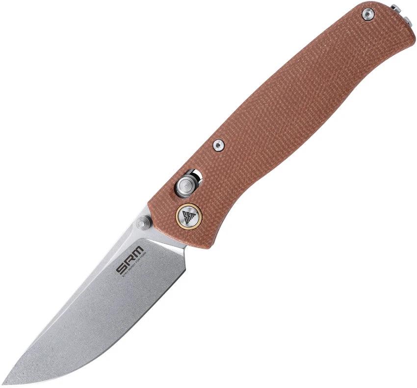 SRM Knives 255L Ambi Lock Brn G10 255L-MN by SRM Knives