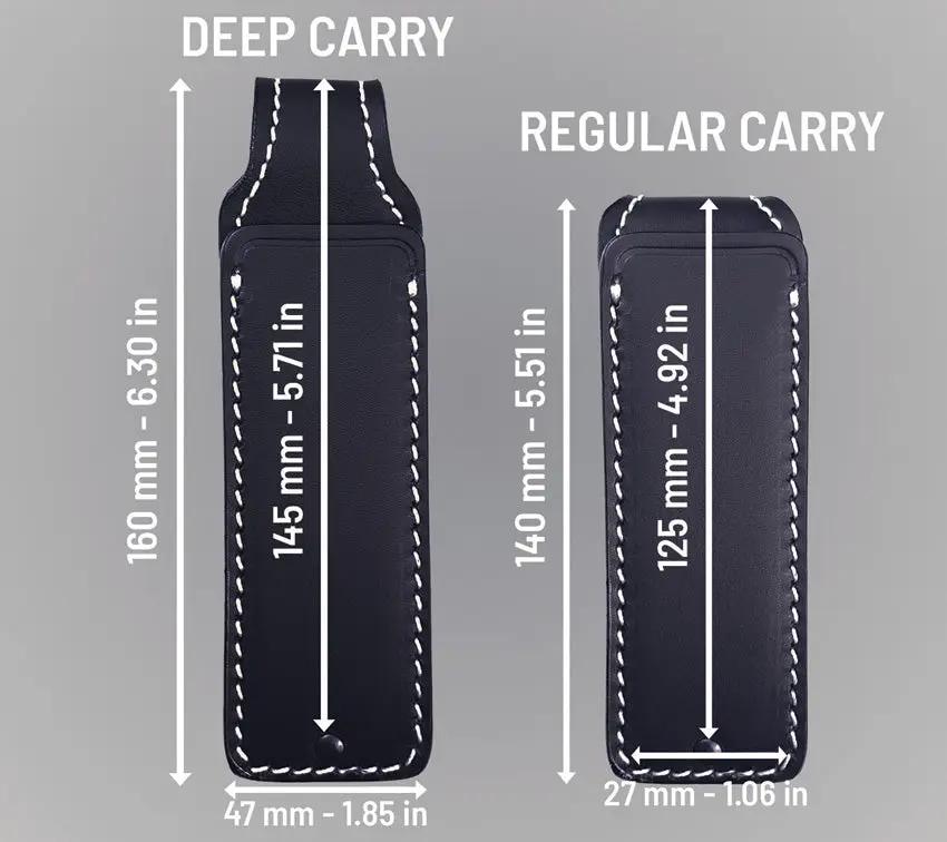 Straight Line Smart Mag Sheath - Leather Construction Black Carry For Fixed Blades Up To 5 Inch by Straight Line