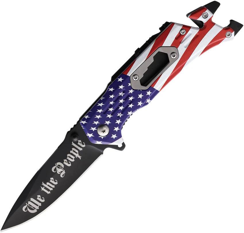 S-TEC American Flag Linerlock A/O T2702 by S-TEC