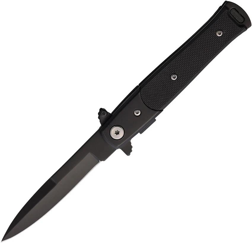 S-TEC Stiletto Style Linerlock Black T27108BK-2 by S-TEC