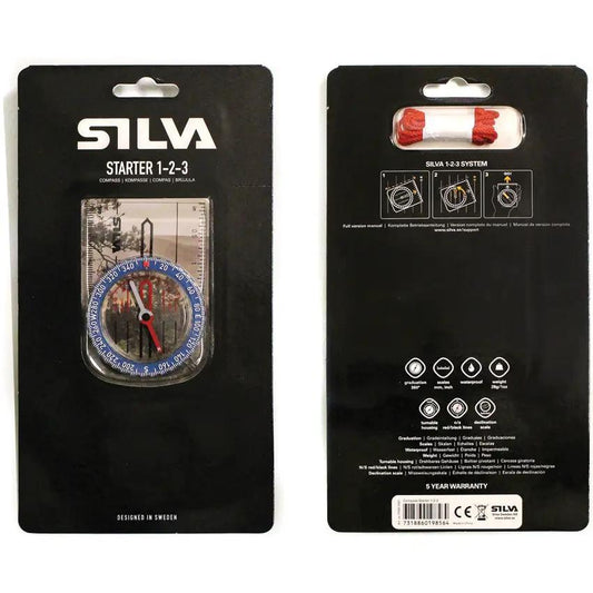 Silva Starter 1-2-3 Compass - Lightweight 1oz Design With 360 Degree Graduation And Declination Scale by Silva
