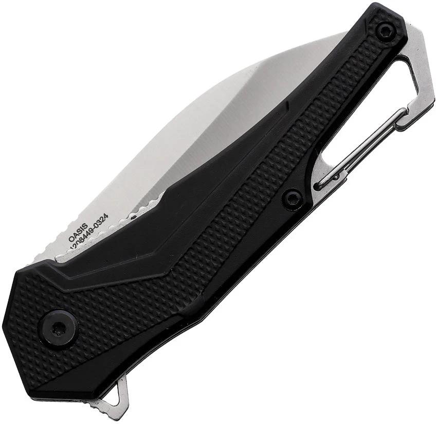 Smith and Wesson Oasis Carabiner Linerlock Compact Folding Knife for Outdoor EDC by Smith & Wesson
