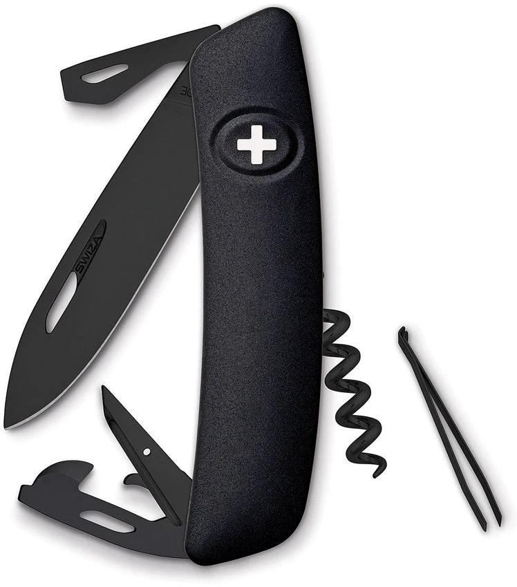 Swiza D03 Swiss Button Lock Black KNI.0033.1010 by Swiza