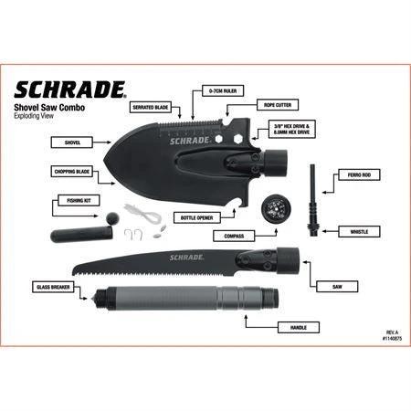 Schrade 1124292 Frontier Shovel Saw Combo – Durable Survival Tool by Schrade