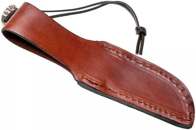 Schrade 1100034 Uncle Henry Fixed Blade Knife – Staglon Handle with Leather Sheath by Schrade