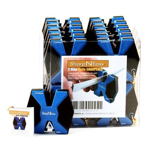 AccuSharp SharpNEasy Two Step Knife Sharpener Model AS334 Compact Knife Sharpening With Pre Angled Ceramic Rods by AccuSharp